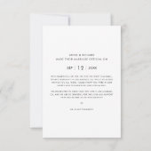 Faire-part de mariage avec photo rustique de monta (Dos)