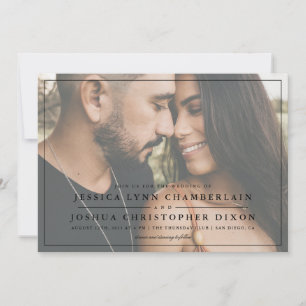 Faire-part de mariage avec photo simple