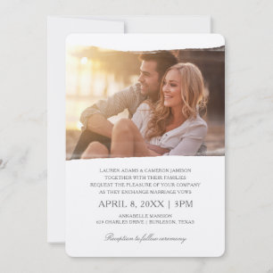Faire-part de mariage avec photo unique Aquarell