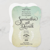 Faire-part de mariage avec poème (Devant / Derrière)