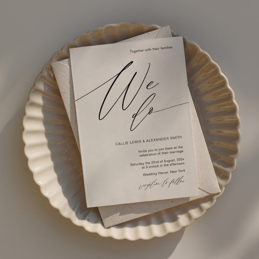 Faire-part de mariage avec police de calligraphie 