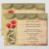 Faire-Part de Mariage avec Pot Mason Antique et Co (Devant / Derrière)