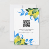 Faire-part de mariage avec QR Code citron botaniqu (Dos)