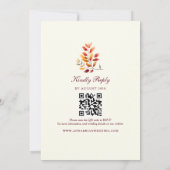Faire-part de mariage avec QR Code de photo d'auto (Dos)