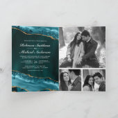 Faire-part de mariage avec QR Code et collage de p (Intérieur)