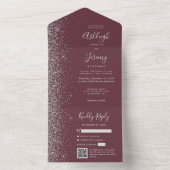 Faire-part de mariage avec QR Code et paillettes a (À l'intérieur)