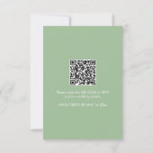 Faire-part de mariage avec QR Code Orange Fleurs (Dos)