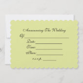 Faire-part de mariage Avec Roses Rose-Jaune (Dos)