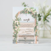 Faire-part de mariage avec RSVP Coucher de soleil  (Debout devant)