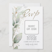 Faire-part de mariage avec RSVP de code QR (Dos)