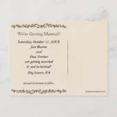 Faire-part de mariage avec silhouettes de Boston T (Dos)