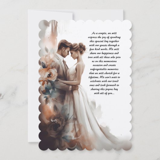 Faire-part de mariage avec style et élégance (Dos)