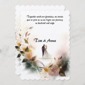 Faire-part de mariage avec style et élégance (Devant / Derrière)