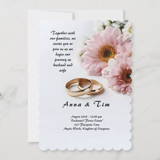 Faire-part de mariage avec style et élégance (Devant)