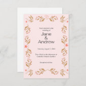 Faire-part de mariage avec suffisamment d'espace p (Devant / Derrière)