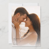 Faire-part de mariage avec superposition de photo (Dos)