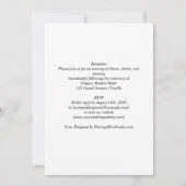 Faire-part de mariage avec superposition de photo (Dos)