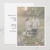 Faire-part de mariage avec superposition de photo (Devant / Derrière)