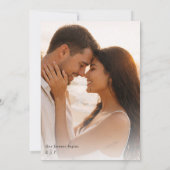 Faire-part de mariage avec superposition de photo (Dos)