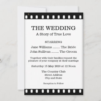 Faire-part de mariage Avec Thème Film