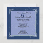 Faire-part de mariage avec tourbillons floraux ble (Dos)