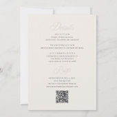 Faire-part de mariage avec typographie élégante et (Dos)