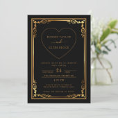 Faire-part de mariage avec un design d'accent de c (Debout devant)