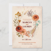 Faire-part de mariage avec une bordure de couronne (Devant)