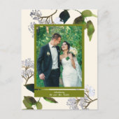 Faire-part de mariage avec une photo de végétaux e (Devant)