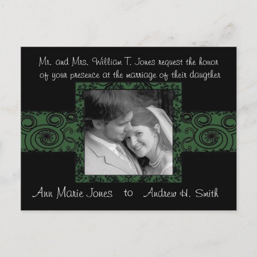 Faire-part de mariage avec votre photo (Devant)