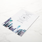 Faire-part de mariage avec vue sur Chicago à l'aqu (Rotation)