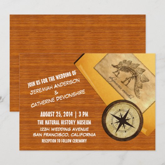 Faire-part de mariage aventure (Devant / Derrière)