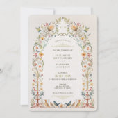 Faire-part de mariage aviaire victorien enchanté (Devant)