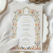 Faire-part de mariage aviaire victorien enchanté