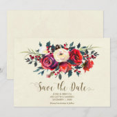 faire-part de mariage baies d'hiver (Devant / Derrière)