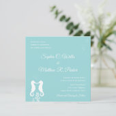 Faire-part de mariage Balnéaire | Aqua (Debout devant)