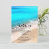 Faire-part de mariage balnéaire Simple Et Élégante (Debout devant)