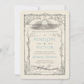 Faire-part de mariage balnéaire vintage (Devant)