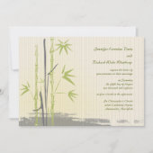 Faire-part de mariage bambou (Devant)