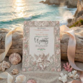 Faire-part de mariage baroque avec cygne et chérub