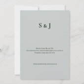 Faire-part de mariage baroque or pastel (Dos)