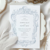 Faire-part de mariage baroque Silver Elegance