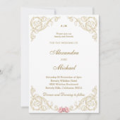 Faire-part de mariage baroque Vintage (Devant)