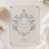 Faire-part de mariage baroque vintage