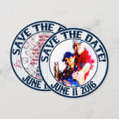 Faire-part de mariage baseball - HOWARD, Option 2 (Devant / Derrière)