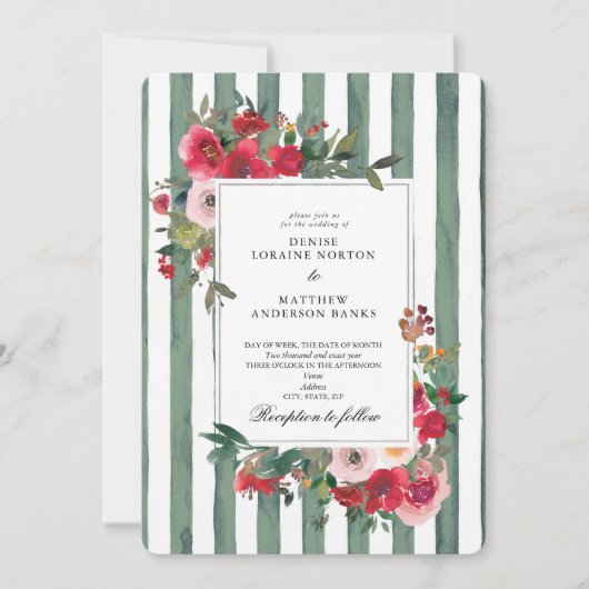 Faire-part de mariage Basil Green (Devant)