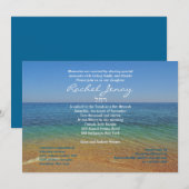 Faire-part de mariage Bat mitzvah de plage (Devant / Derrière)