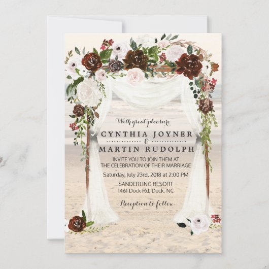 Faire-part de mariage Beach Arbor (Devant)