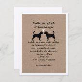 Faire-part de mariage beagle (Devant / Derrière)