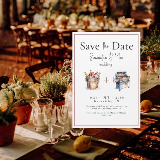 Faire-part de mariage Beer & BBQ